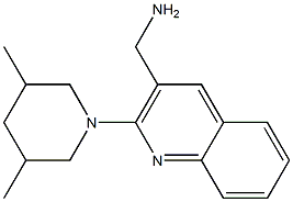 [2-(3,5-dimethylpiperidin-1-yl)quinolin-3-yl]methanamine Structure