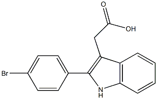[2-(4-bromophenyl)-1H-indol-3-yl]acetic acid Structure