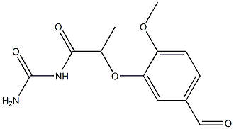 [2-(5-formyl-2-methoxyphenoxy)propanoyl]urea 구조식 이미지