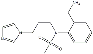 [2-(aminomethyl)phenyl]-N-[3-(1H-imidazol-1-yl)propyl]methanesulfonamide Structure