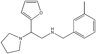 [2-(furan-2-yl)-2-(pyrrolidin-1-yl)ethyl][(3-methylphenyl)methyl]amine 구조식 이미지