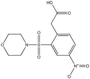 [2-(morpholin-4-ylsulfonyl)-4-nitrophenyl]acetic acid 구조식 이미지