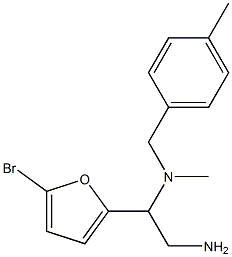 [2-amino-1-(5-bromofuran-2-yl)ethyl](methyl)[(4-methylphenyl)methyl]amine Structure