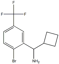 [2-bromo-5-(trifluoromethyl)phenyl](cyclobutyl)methanamine 구조식 이미지