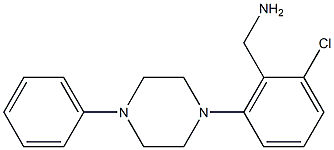 [2-chloro-6-(4-phenylpiperazin-1-yl)phenyl]methanamine Structure