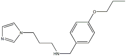 [3-(1H-imidazol-1-yl)propyl][(4-propoxyphenyl)methyl]amine Structure