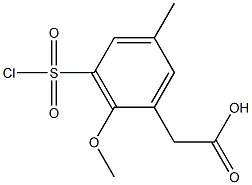 [3-(chlorosulfonyl)-2-methoxy-5-methylphenyl]acetic acid Structure