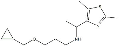 [3-(cyclopropylmethoxy)propyl][1-(2,5-dimethyl-1,3-thiazol-4-yl)ethyl]amine 구조식 이미지