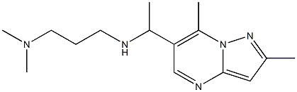 [3-(dimethylamino)propyl](1-{2,7-dimethylpyrazolo[1,5-a]pyrimidin-6-yl}ethyl)amine 구조식 이미지