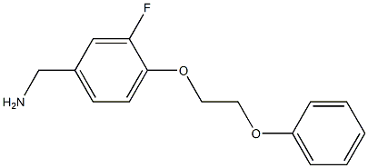 [3-fluoro-4-(2-phenoxyethoxy)phenyl]methanamine Structure