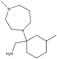 [3-methyl-1-(4-methyl-1,4-diazepan-1-yl)cyclohexyl]methanamine 구조식 이미지