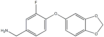 [4-(2H-1,3-benzodioxol-5-yloxy)-3-fluorophenyl]methanamine 구조식 이미지