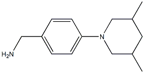 [4-(3,5-dimethylpiperidin-1-yl)phenyl]methanamine Structure