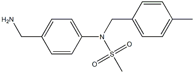 [4-(aminomethyl)phenyl]-N-[(4-methylphenyl)methyl]methanesulfonamide Structure