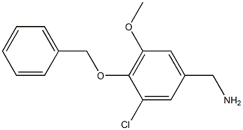 [4-(benzyloxy)-3-chloro-5-methoxyphenyl]methanamine 구조식 이미지