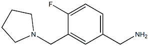 [4-fluoro-3-(pyrrolidin-1-ylmethyl)phenyl]methanamine 구조식 이미지