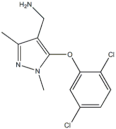 [5-(2,5-dichlorophenoxy)-1,3-dimethyl-1H-pyrazol-4-yl]methanamine 구조식 이미지