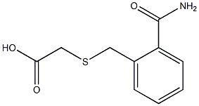 {[2-(aminocarbonyl)benzyl]thio}acetic acid Structure