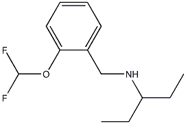 {[2-(difluoromethoxy)phenyl]methyl}(pentan-3-yl)amine Structure