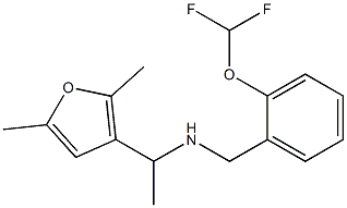 {[2-(difluoromethoxy)phenyl]methyl}[1-(2,5-dimethylfuran-3-yl)ethyl]amine Structure