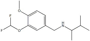 {[3-(difluoromethoxy)-4-methoxyphenyl]methyl}(3-methylbutan-2-yl)amine 구조식 이미지