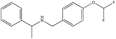 {[4-(difluoromethoxy)phenyl]methyl}(1-phenylethyl)amine 구조식 이미지