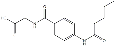 {[4-(pentanoylamino)benzoyl]amino}acetic acid 구조식 이미지
