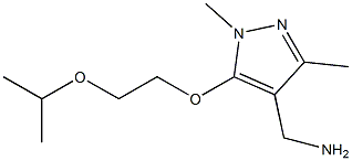 {1,3-dimethyl-5-[2-(propan-2-yloxy)ethoxy]-1H-pyrazol-4-yl}methanamine 구조식 이미지