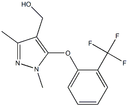 {1,3-dimethyl-5-[2-(trifluoromethyl)phenoxy]-1H-pyrazol-4-yl}methanol Structure