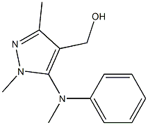 {1,3-dimethyl-5-[methyl(phenyl)amino]-1H-pyrazol-4-yl}methanol 구조식 이미지