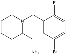 {1-[(5-bromo-2-fluorophenyl)methyl]piperidin-2-yl}methanamine 구조식 이미지