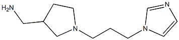 {1-[3-(1H-imidazol-1-yl)propyl]pyrrolidin-3-yl}methanamine Structure