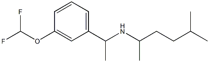{1-[3-(difluoromethoxy)phenyl]ethyl}(5-methylhexan-2-yl)amine Structure