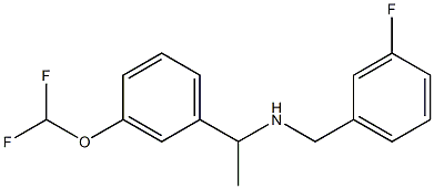 {1-[3-(difluoromethoxy)phenyl]ethyl}[(3-fluorophenyl)methyl]amine Structure