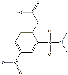 {2-[(dimethylamino)sulfonyl]-4-nitrophenyl}acetic acid Structure