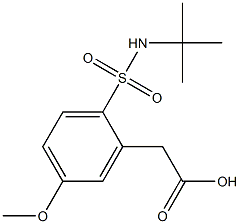 {2-[(tert-butylamino)sulfonyl]-5-methoxyphenyl}acetic acid Structure