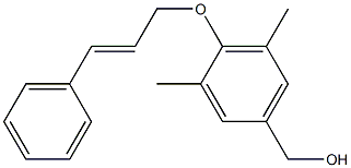 {3,5-dimethyl-4-[(3-phenylprop-2-en-1-yl)oxy]phenyl}methanol Structure
