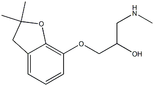{3-[(2,2-dimethyl-2,3-dihydro-1-benzofuran-7-yl)oxy]-2-hydroxypropyl}(methyl)amine 구조식 이미지