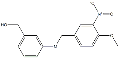{3-[(4-methoxy-3-nitrophenyl)methoxy]phenyl}methanol Structure