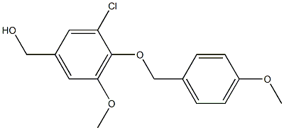 {3-chloro-5-methoxy-4-[(4-methoxyphenyl)methoxy]phenyl}methanol Structure