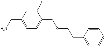 {3-fluoro-4-[(2-phenylethoxy)methyl]phenyl}methanamine Structure