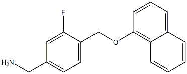 {3-fluoro-4-[(naphthalen-1-yloxy)methyl]phenyl}methanamine 구조식 이미지