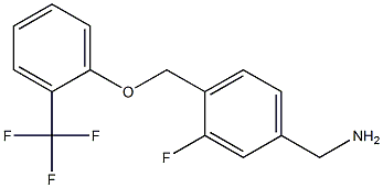 {3-fluoro-4-[2-(trifluoromethyl)phenoxymethyl]phenyl}methanamine 구조식 이미지