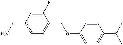 {3-fluoro-4-[4-(propan-2-yl)phenoxymethyl]phenyl}methanamine Structure