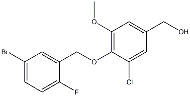 {4-[(5-bromo-2-fluorophenyl)methoxy]-3-chloro-5-methoxyphenyl}methanol 구조식 이미지