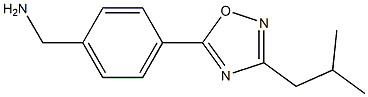 {4-[3-(2-methylpropyl)-1,2,4-oxadiazol-5-yl]phenyl}methanamine 구조식 이미지