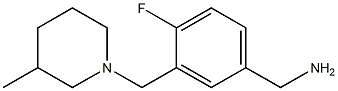 {4-fluoro-3-[(3-methylpiperidin-1-yl)methyl]phenyl}methanamine 구조식 이미지