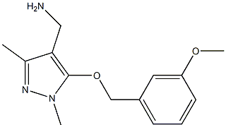 {5-[(3-methoxyphenyl)methoxy]-1,3-dimethyl-1H-pyrazol-4-yl}methanamine Structure