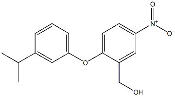 {5-nitro-2-[3-(propan-2-yl)phenoxy]phenyl}methanol Structure