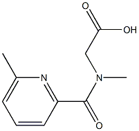 {methyl[(6-methylpyridin-2-yl)carbonyl]amino}acetic acid 구조식 이미지